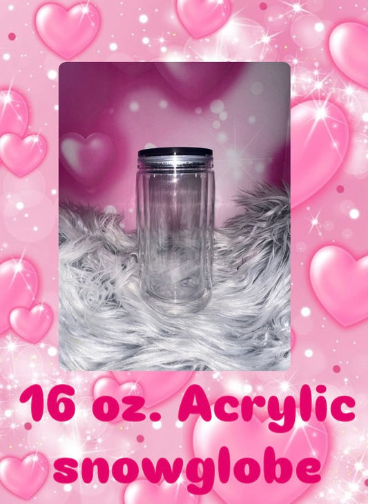 Custom 16 oz Acrylic “snowglobes”