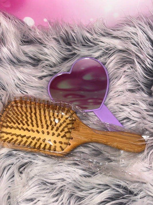 Custom mirror & brush set